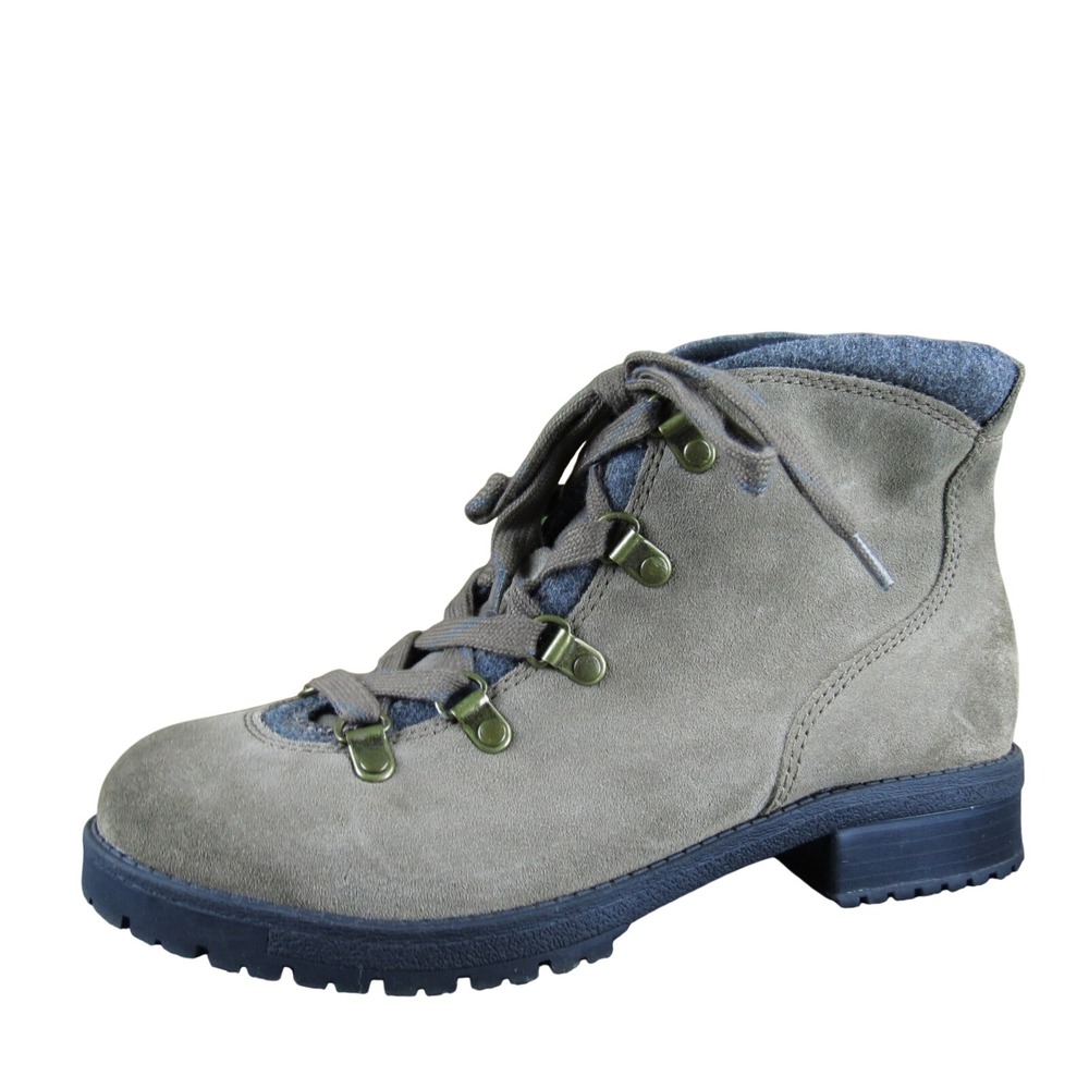 Clarks Faralyn Alpha Women 7.5 Taupe Suede Hiking Boots Lug Sole Outdoor Comfort